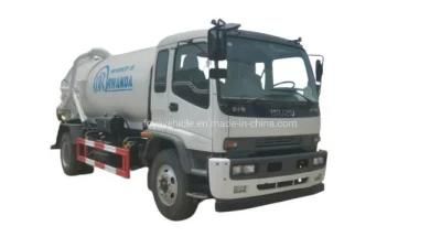 I-Suzu 190HP 10 Cubic Meter Sludge Suction Trucks 10cbm vacuum Tanker Trucks Price