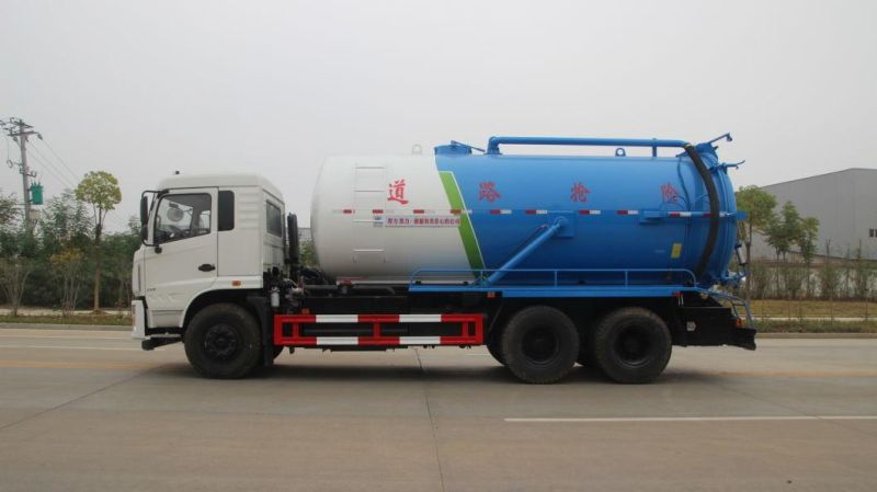 China Dongfeng 16cbm Sewer Cleaning Machine 16ton Vacuum Sewer Suction Tanker Suction Sewage Truck Liter Vacuum Tank Jetting Sewage Cleaning Suction Tank Truck