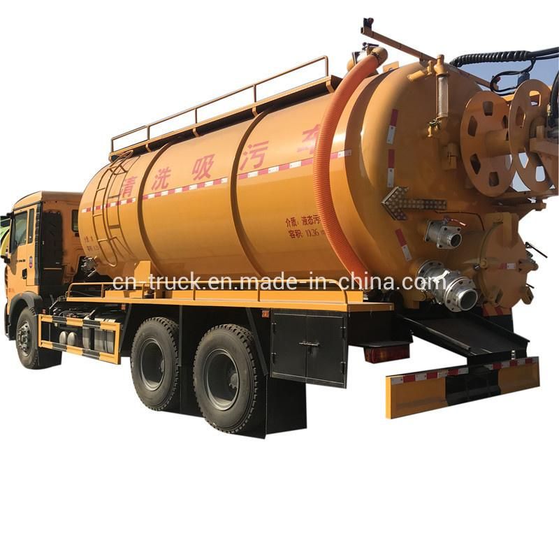 HOWO 10wheels Rhd LHD 16cbm 14cbm High Pressure Jetting Vacuum Sewage Suction Truck