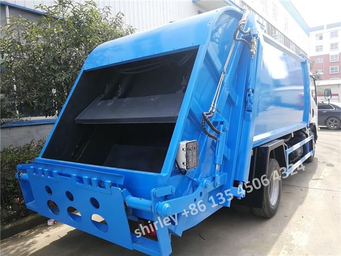 Isuzu Residential Solid Waste Refuse Garbage Collection Transportation Truck 5tons 8m3 Waste Management Truck for Laos