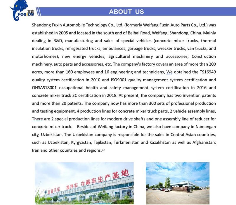 White Color Engineering Truck Concrete Mixer Truck