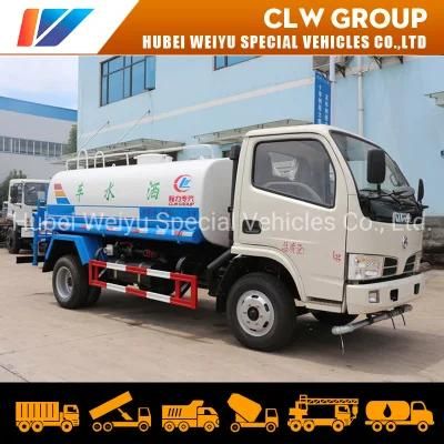 4000liters 4tons Dongfeng Water Tanker Truck 1000gallons Water Delivery Truck for Tender