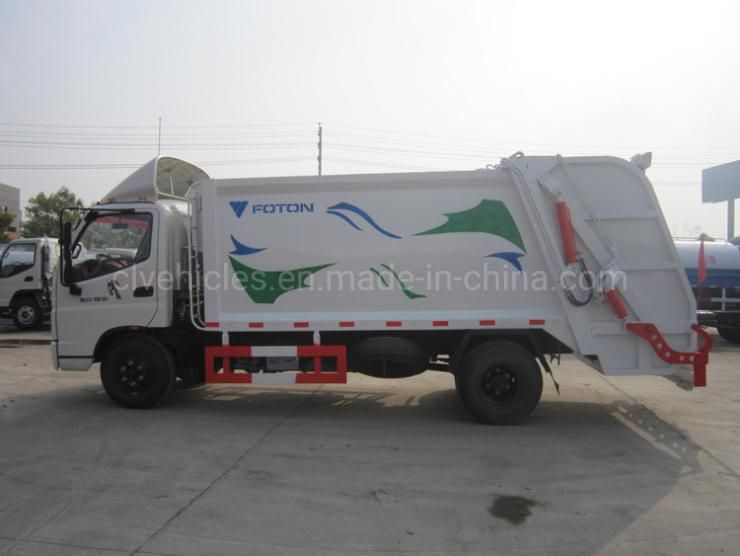Foton 4X2 120HP 8cbm Refuse Garbage Waste Compressed Compactor Truck