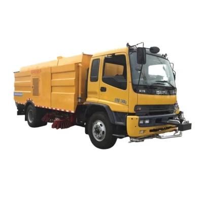 Japan Brand 10tons Road Washing and Sweeping Vehicle Vacuum Dust Cleaner Vehicle Road Sweeper Truck