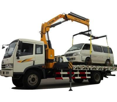 FAW 3 tons Road Wrecker Mounted Articulated Boom Crane Rescue Truck