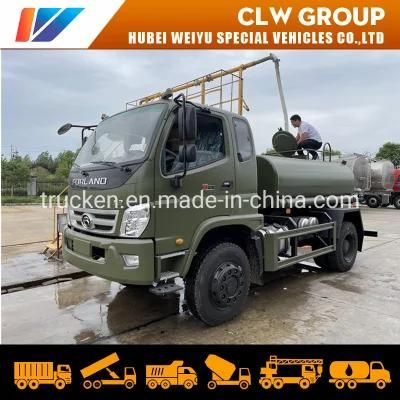 Foton Forland 4X4 All Drive Wheel 3-5 Tons Water Bowser Tank Truck for Drinking Water Transport