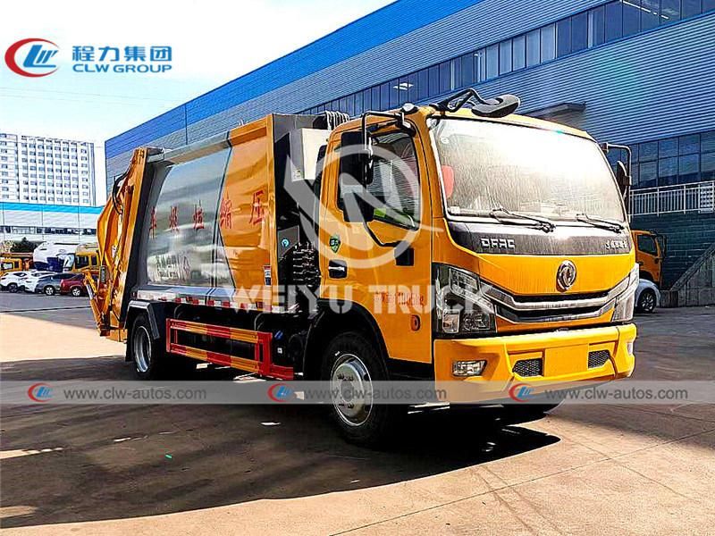 Dongfeng Duolicar 7cbm 7000liters 6tons Garbage Compactor Truck Waster Removal for Sanitation Services