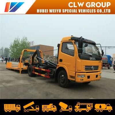 Dongfeng 4t 5ton Towing Trucks Full Landing Bed Low Angle Road Rescue Wrecker Recovery Tow Truck