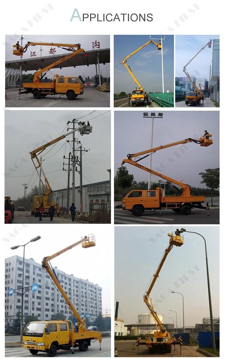 10m 16m Aerial Work Truck Mounted Articulated Boom Lift