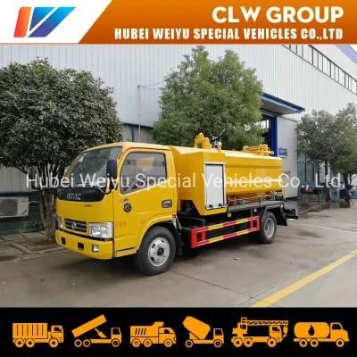 5000liters High Efficiency Sewer Vacuum Truck Jetting and Vacuum Sewage Suction Truck Sewer Cleaning Truck