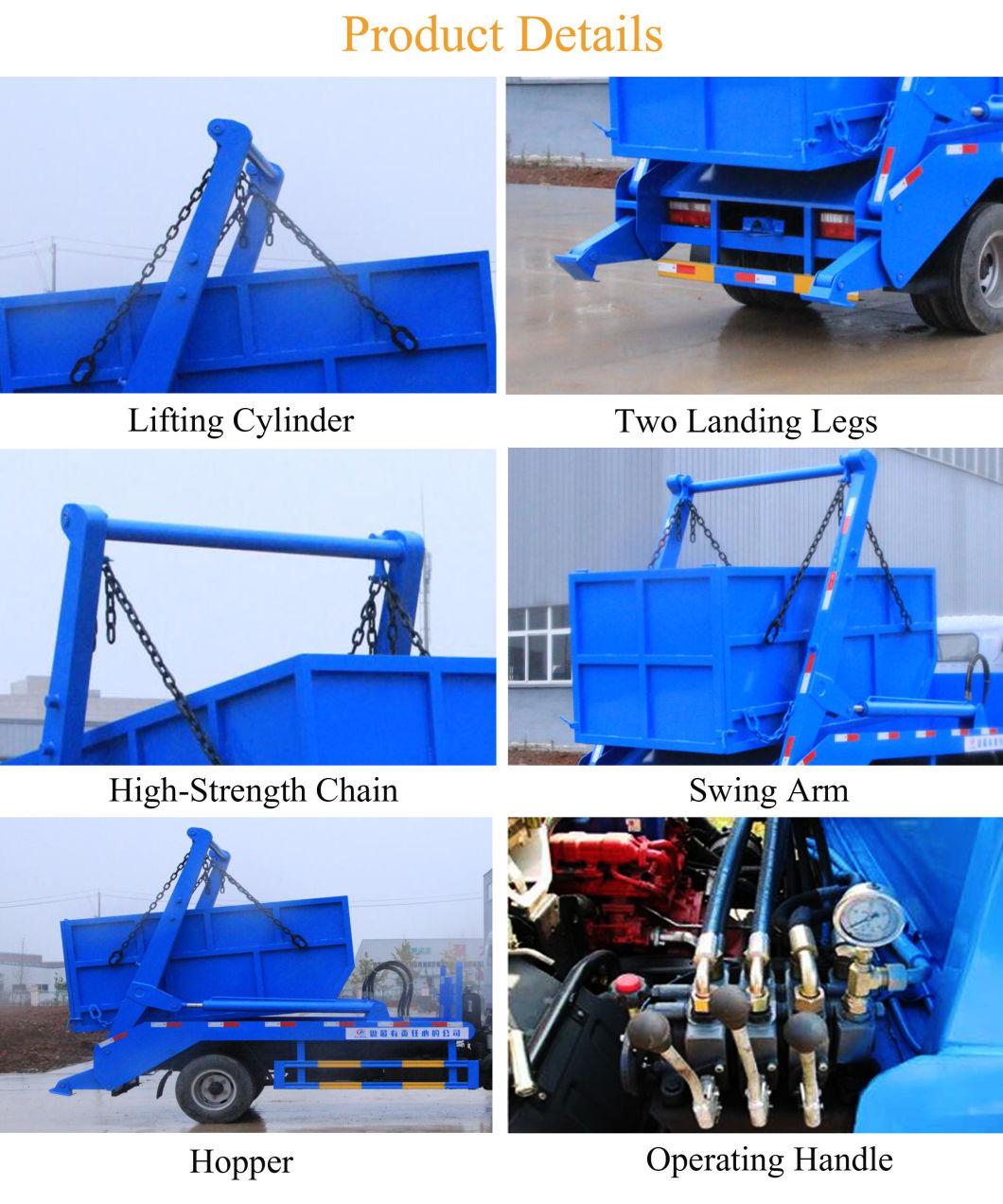 10cbm Dongfeng Refuse Rubbish Collection Truck Swing Arm Container Garbage Trucks