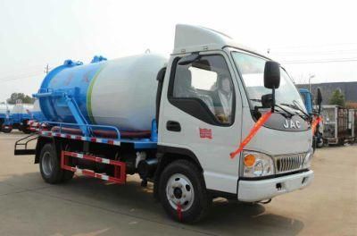 JAC 5000 Liters 4*2 Septic Sewer Cleaning Sludge Tank Fecal Waste Vacuum Sewage Suction Truck