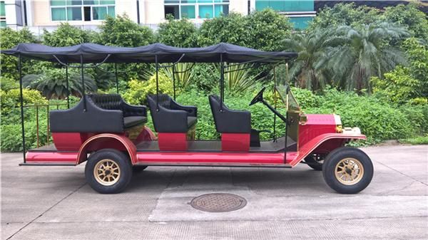 Amusement Park 11 Seater Electric Car for Sale Mini Sightseeing Bus Tourist Shuttle Car