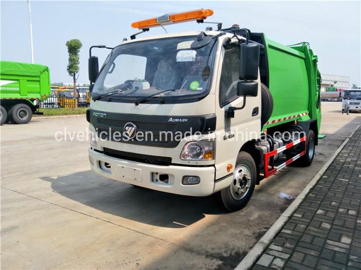 Foton 4X2 6cbm Garbage Refuse Compressed Compactor Truck