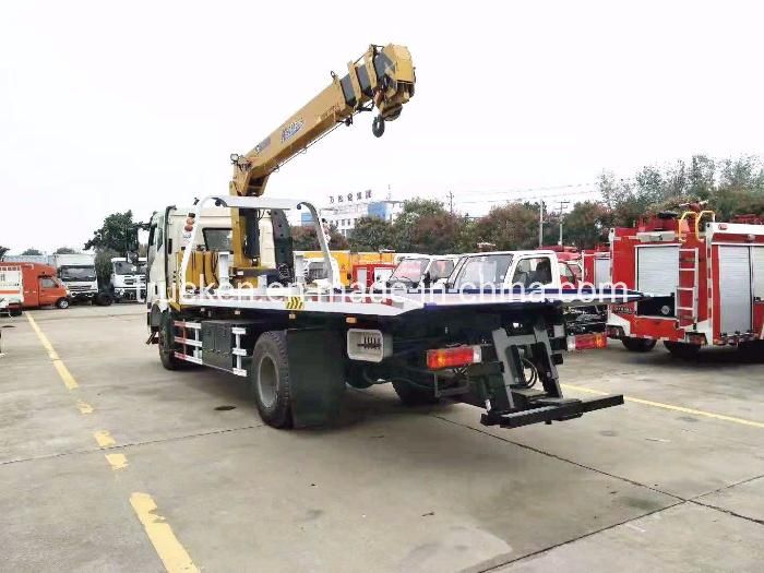 4ton Sany Palfinger Crane for Broken Truck Spetacle Lift 8ton FAW Wrecker Breakdown Vehicle Lorry