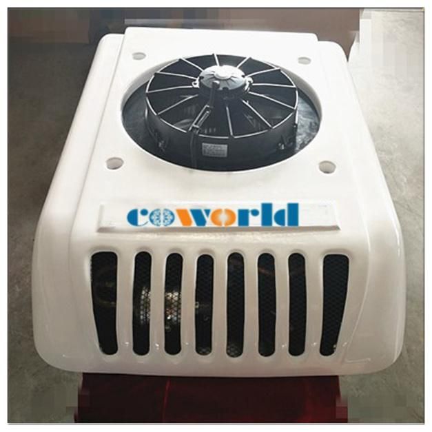 Parallel Flow Condenser Copper Tube Evaporator DC12V R404A Frozen Meat Seafood Roof Mounted Split Engine Power Van Cooling Unit