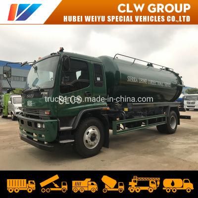 Japan Ftr High Pressure Vacuum Fecal Suction Vehicle 12000liters Sewage Sewer Cleaning Truck