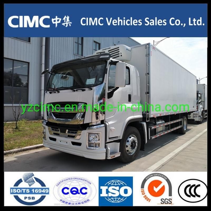 China Isuzu Giga 6X4 380HP Refrigerated Refrigerator Van Truck 25FT