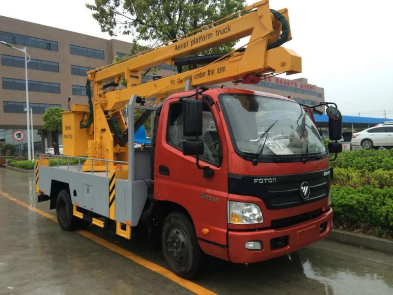 Good Quality Foton Aumark 14m 16m Two-Section Folding Arm High Altitude Operation Truck