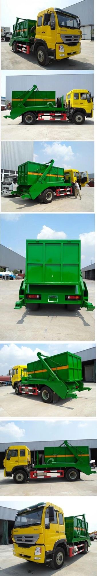 Sinotruk HOWO Skip Loader Container 10m3 Swing Arm Garbage Truck Price