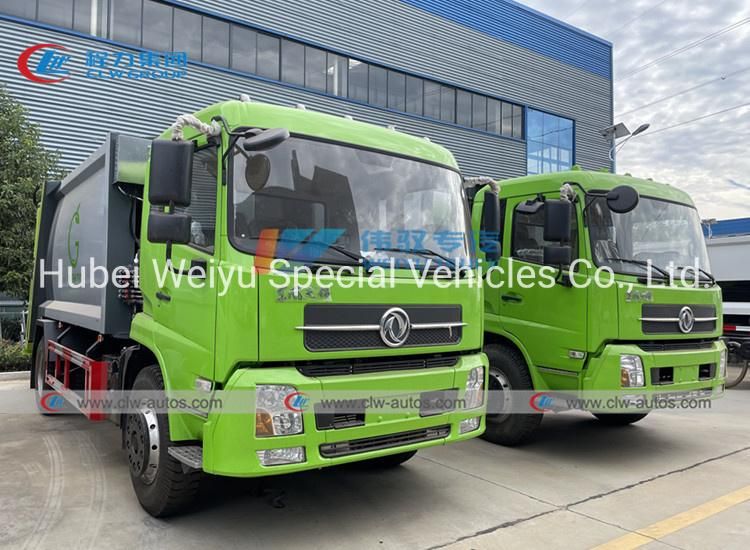 Dongfeng 4X2 6 Wheels 190HP 12cbm 12m3 Compression Garbage Truck for Sale