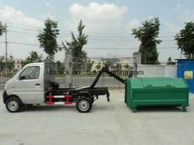 Small Roll off 2-3 Tons Hydraulic Lifter Truck Hook Lift Garbage Truck