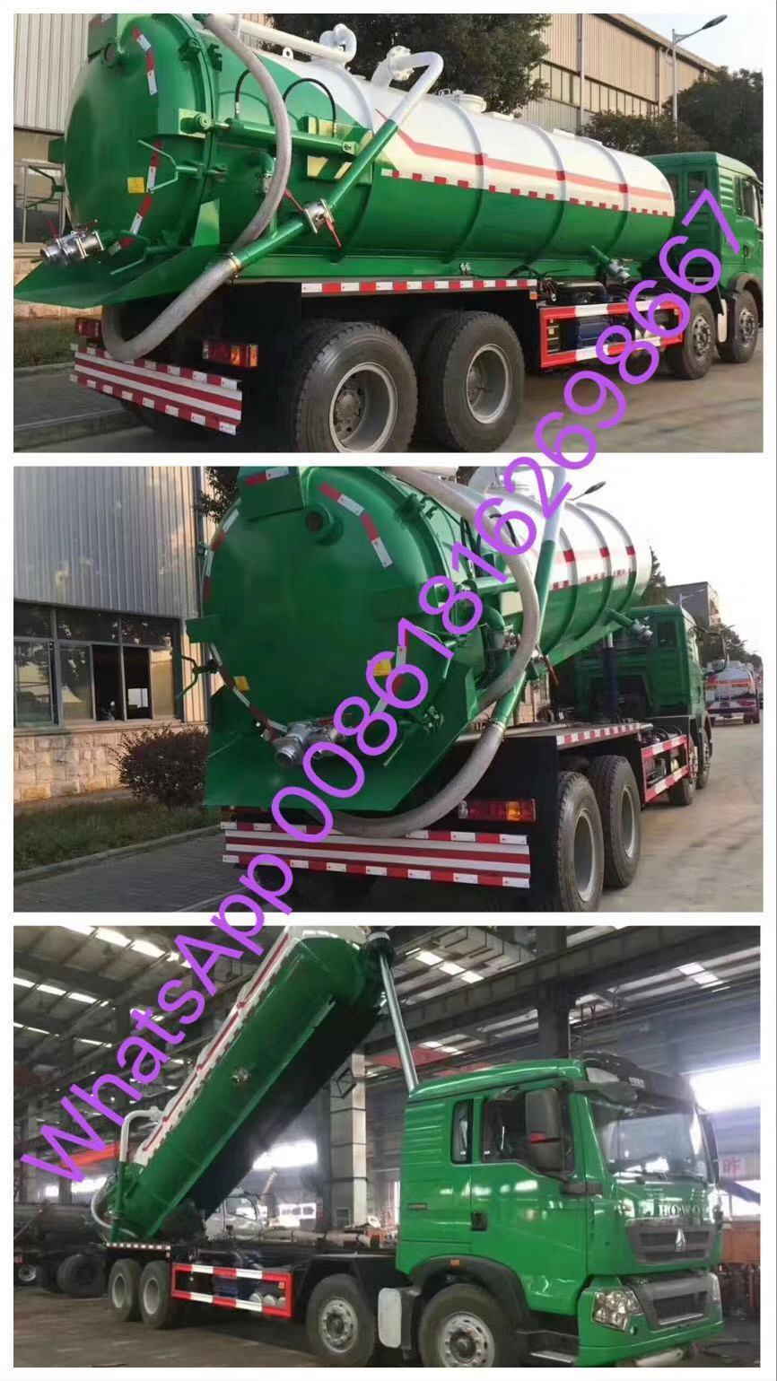 Heavy Duty 16000L Sewage Sewer Suction Vacuum Tank Truck