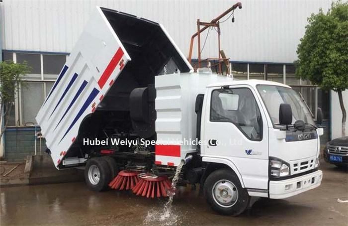 6-Wheel 120HP Road Cleaning Truck 8cbm Road Washing Sweeper Truck for Cambodia