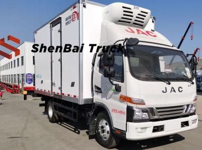 China Supplier Sale JAC 4X2 Transporting Refrigerated Fresh Fruits and Vegetables Refrigerator Truck