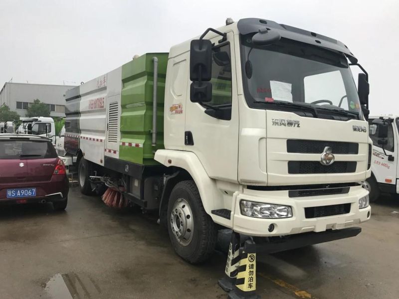 High Pressure Dongfeng 4X2 Road Washing / Sweeping Truck Vacuum Road Sweeper Truck