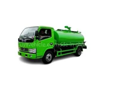 Small Green Color 4000liters Septic Tank Truck 5000 Liters Liquid Suction Truck with Jurop Pump