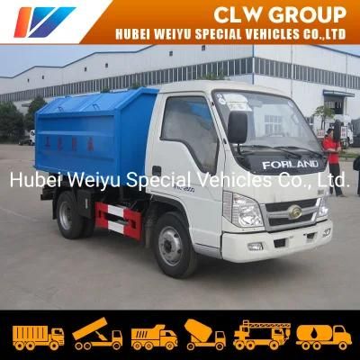 Low Price Foton 3cbm-4cbm Electric Control Waste Disposal and Transfer Hook Lift Garbage Truck for Sale