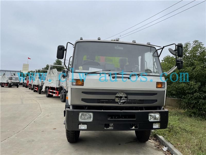 10000liters 10m3 8tons Dongfeng 4X2 Detachable Container Type Hook Lift Arm Garbage Truck