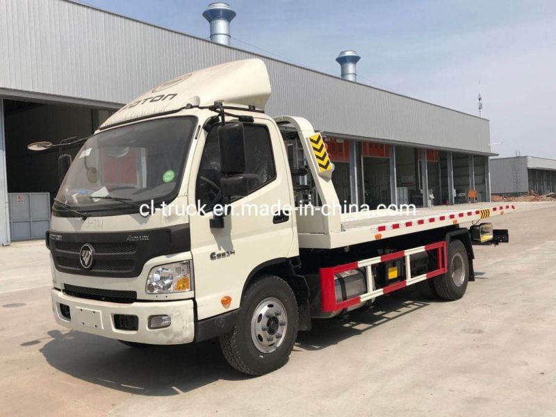 Foton Aumark 4X2 High-End Flat Deck Wrecker Truck, Deal with Two Cars One Time