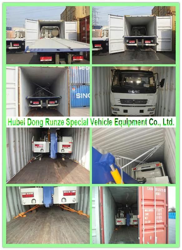 Flat Bed Wrecker with Loading Crane for Car Recovery on Road (5T -6T Crane Car carrier)