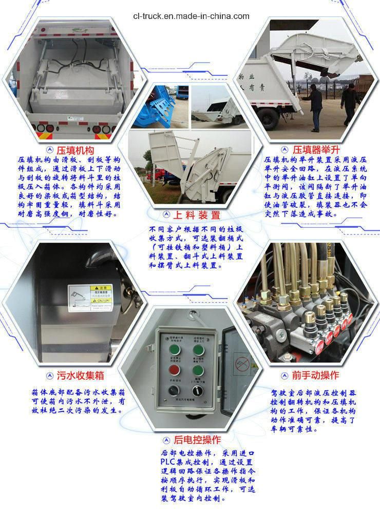 Good Quality HOWO Light 5m3 6m3 Compactor Garbage Truck