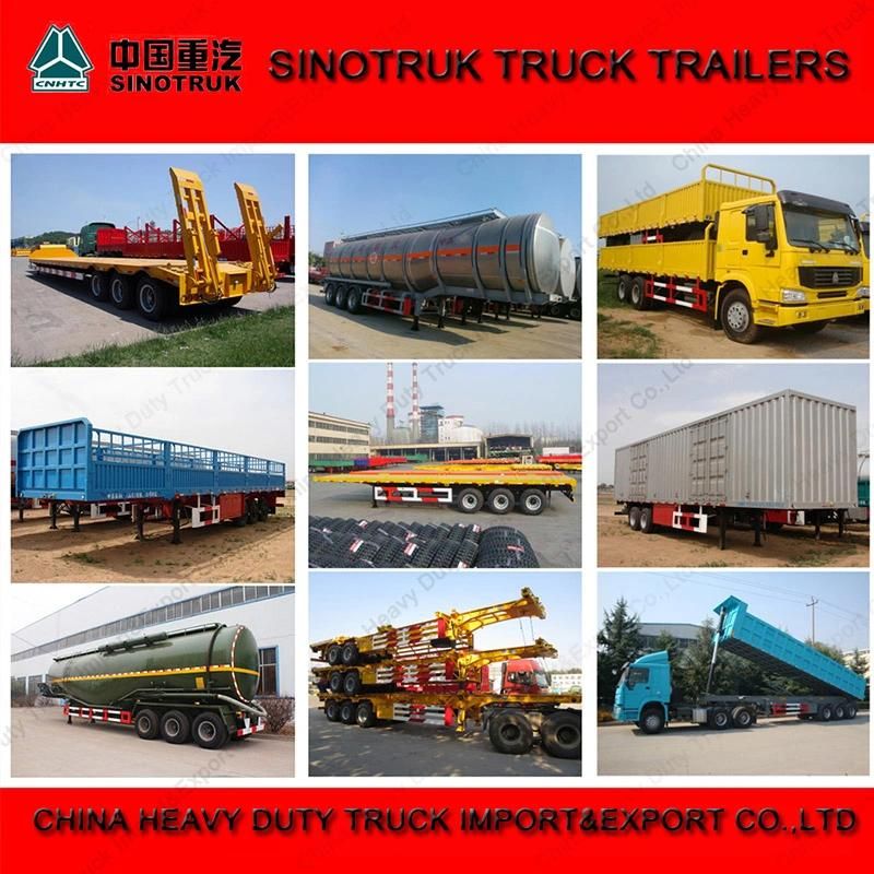 Sinotruk Truck Trailer Manufacturers Flatbed Container Semi Trailer for Sale