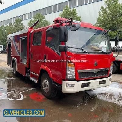 Sinotruk HOWO 4000L Water Tank with Foam Fire Fighting Truck Fire Truck with Equipment