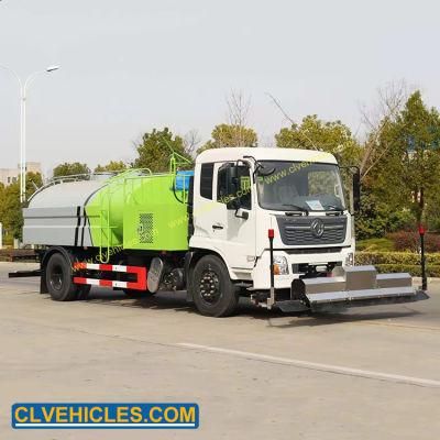 DFAC 6 Wheels 210HP Road Washing Truck 10cbm Vacuum Truck Sweeper