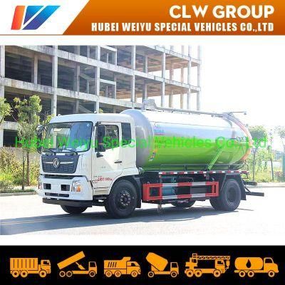 Dongfeng Tianjin Kinrun 4X2 12000liters 12tons Vacuum Sewer Suction Tanker Truck Septic Tank Truck