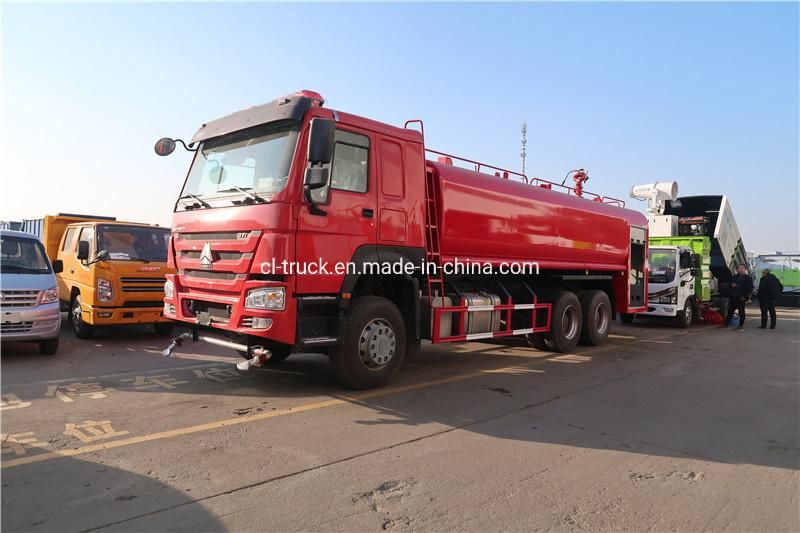 Good Quality Sinotruk HOWO 6X4 Type Simple Water Fire Truck 20000liters 20tons