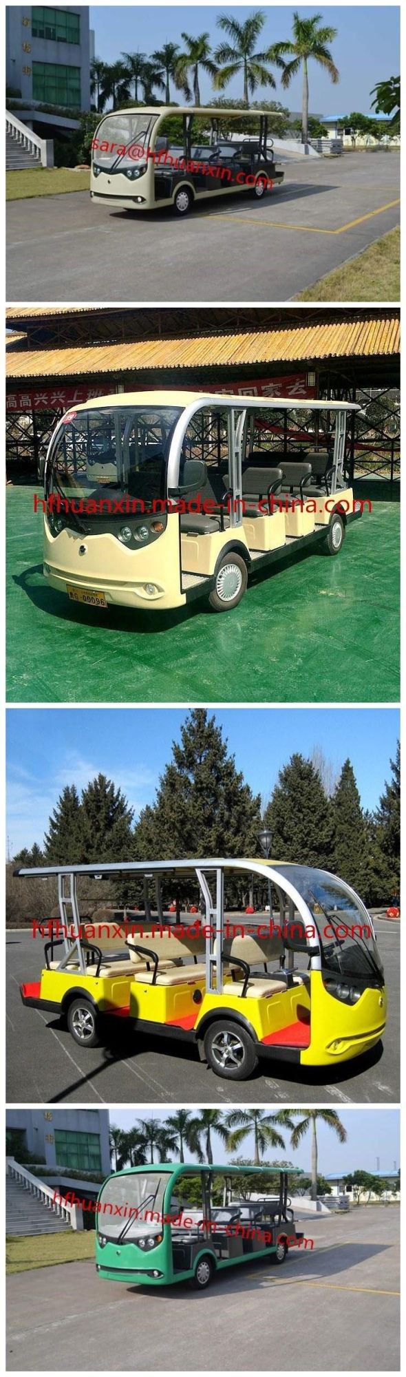 72V, 7.5kw AC System, 14 Seater Sightseeing Car