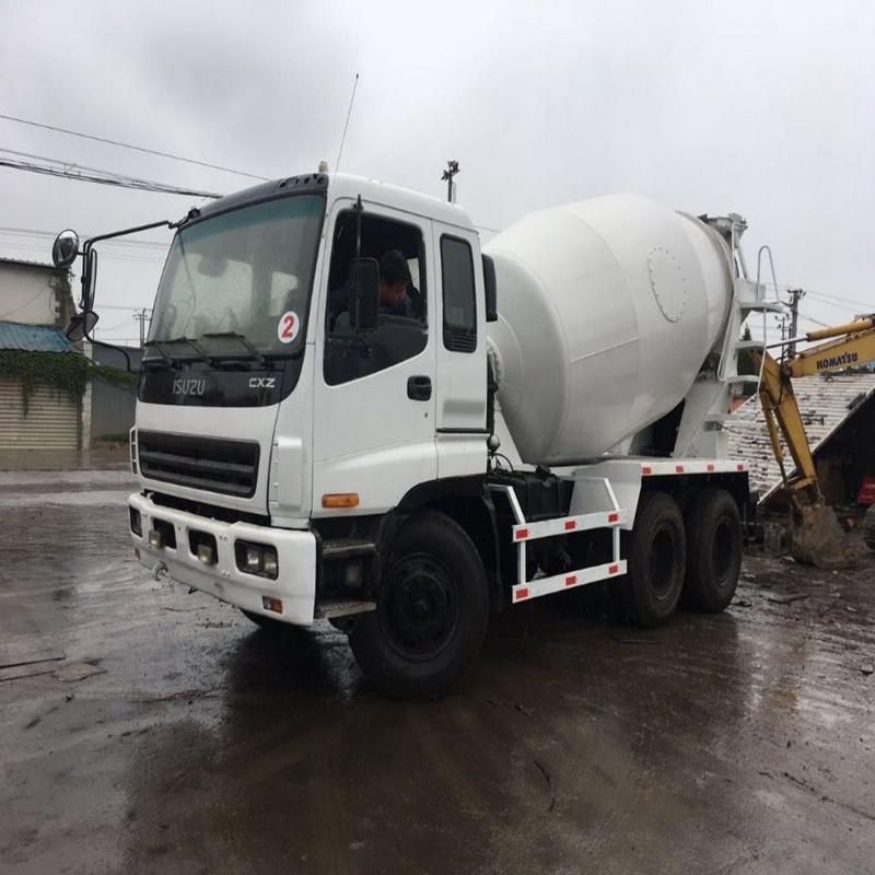 Heavy Used Construction Machinery White Isuzu 6*4 Cement Mixer Truck