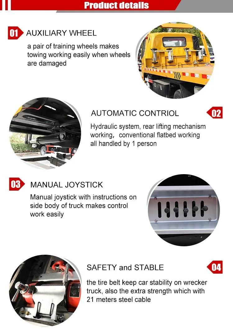 Japanese Isuz 3tons to 5tons Flatbed Type Wrecker Tow Truck