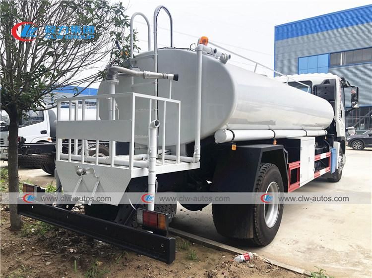 Japan 4X2 Stainless Steel 10000L 10tons Water Bowser Water Tank Lorry Sprinkler Truck