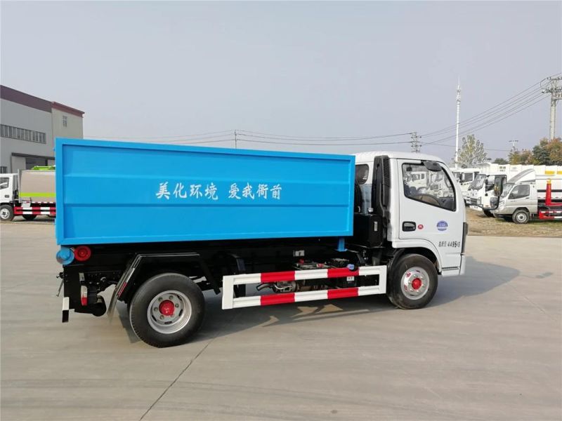 Dongfeng Frika 4X2 Hook Lift Garbage Truck with 5000 Liters Bins