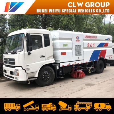 High Capacity Road Sweeping Vehicle Runway Sweeper Truck with Water Cleaning Hose Reel