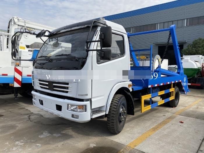 China Dongfeng 6cbm/7cbm/8cbm Sanitation Waste Collection Vehicles 6000L/7000L/8000liters Swing Arm Garbage Truck to South America