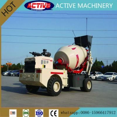 2.8 Cube Meters Self Propelled&Self Loading Mobile Diesel Concrete Mixer for Sale