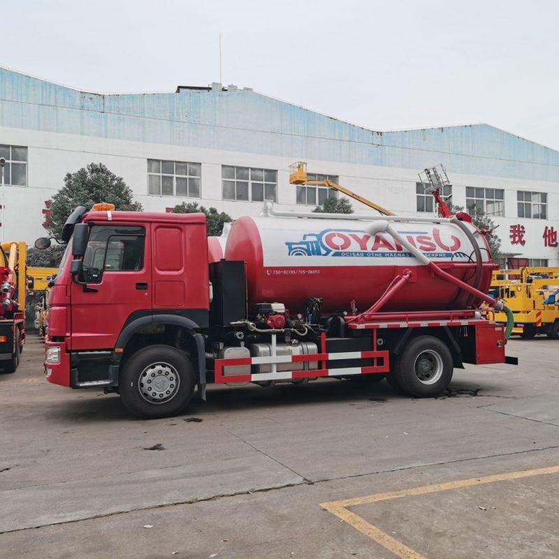 Sinotruk HOWO 4X2 12000liter Vacuum Sewage Suction Truck /Sewage Truck on Sales